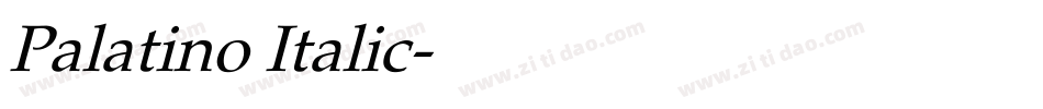 Palatino Italic字体转换